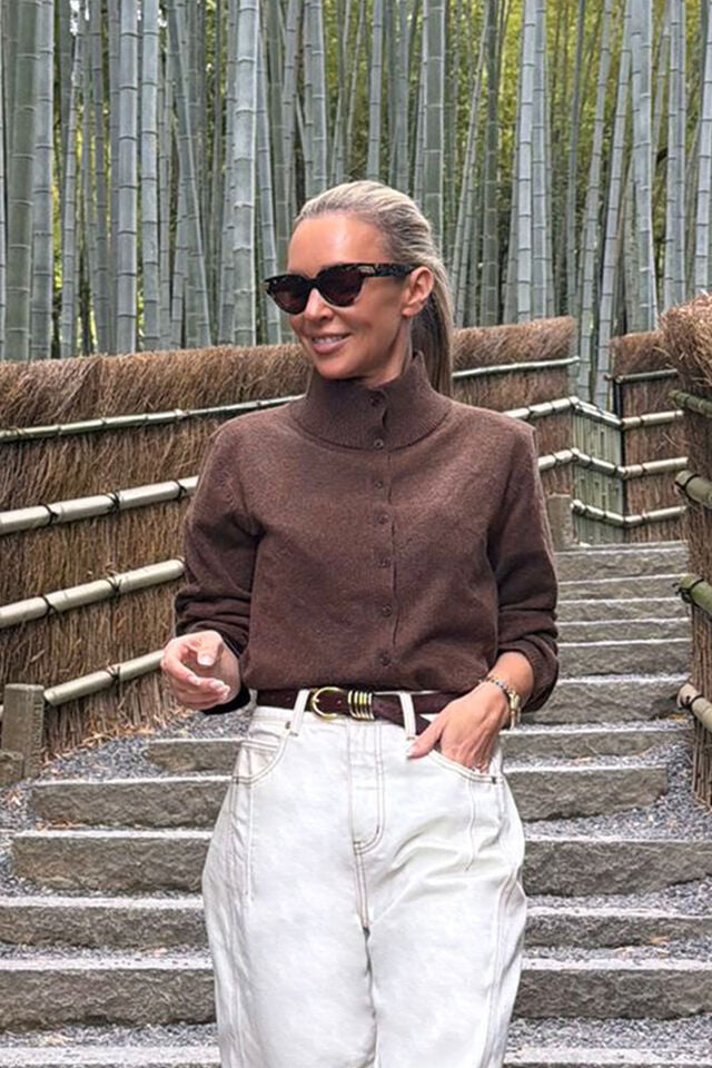 Penny Knit Cardi - Choc Marle