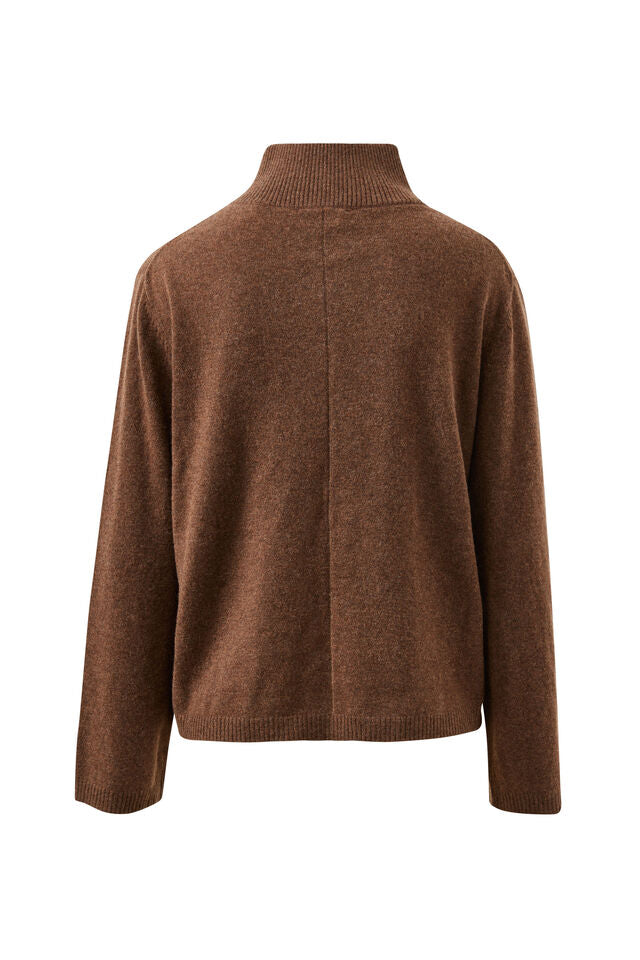 Penny Knit Cardi - Choc Marle