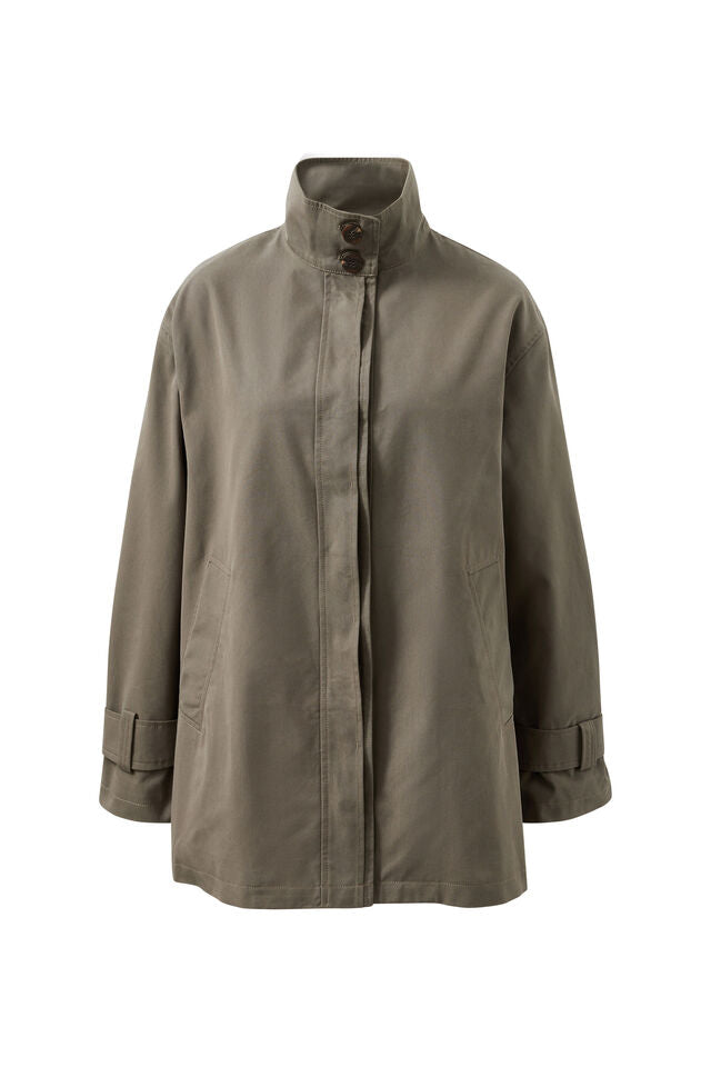 Estelle Funnel Neck Jacket - Moss