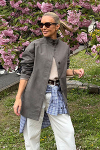 Estelle Funnel Neck Jacket - Moss
