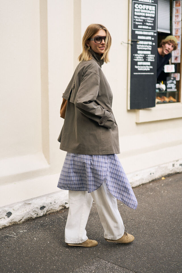 Estelle Funnel Neck Jacket - Moss