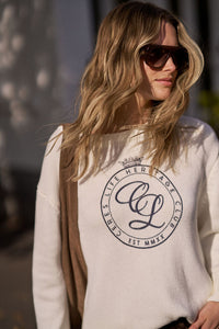Hayden Oversized Knitted Crew - Milk Sport