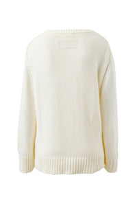 Hayden Oversized Knitted Crew - Milk Sport