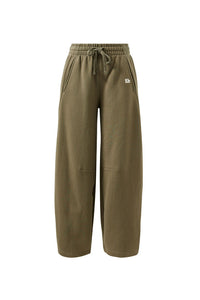 Elise Barrel Trackpant - Washed Olive