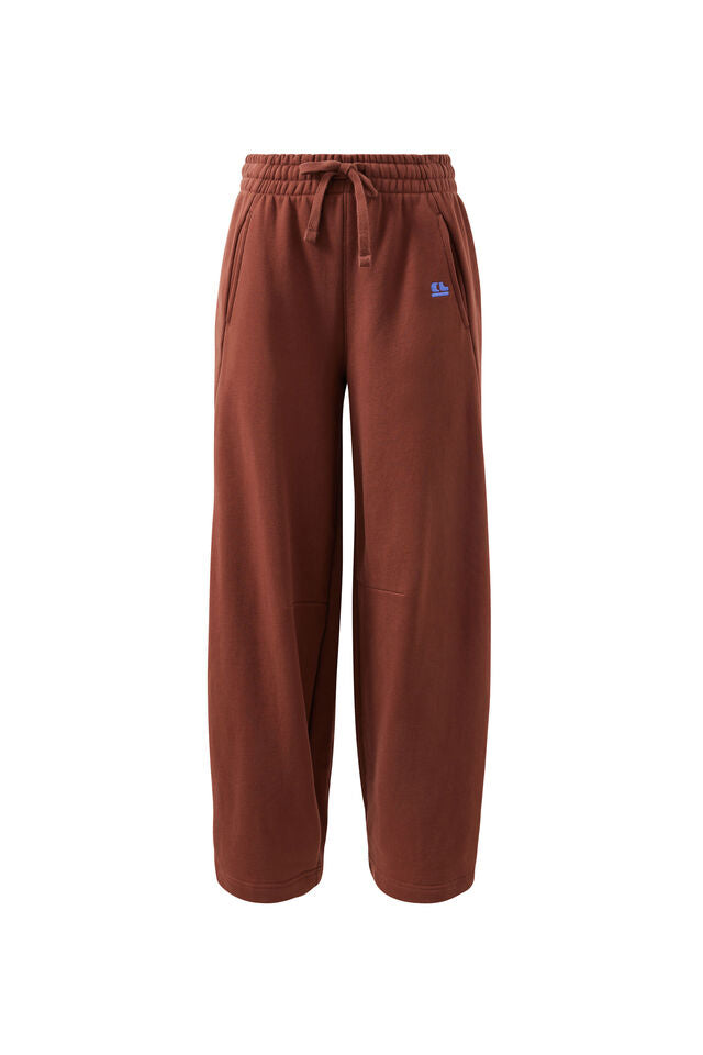 Elise Barrel Trackpant - Burnt Toffee