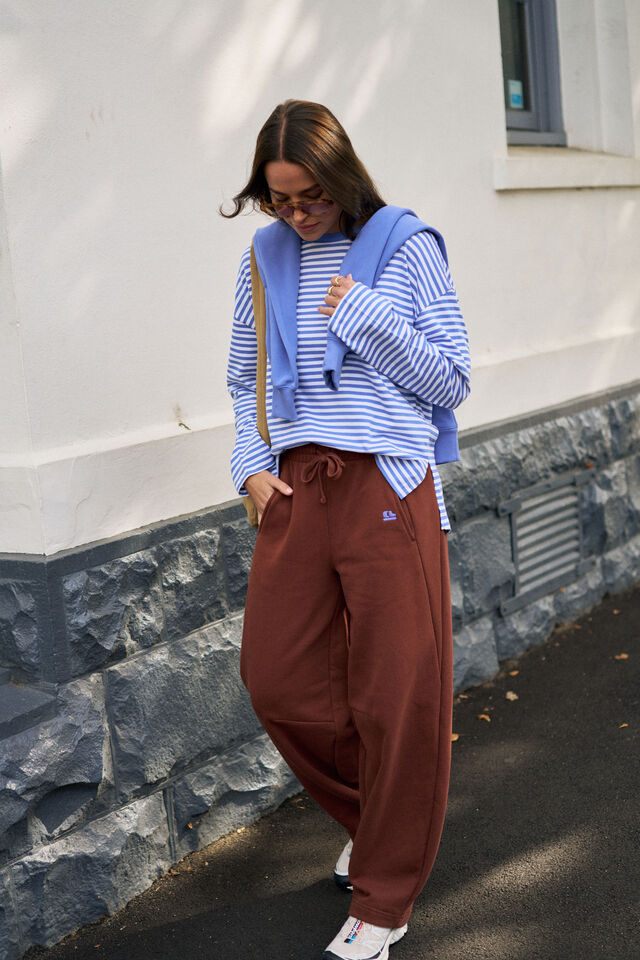 Elise Barrel Trackpant - Burnt Toffee