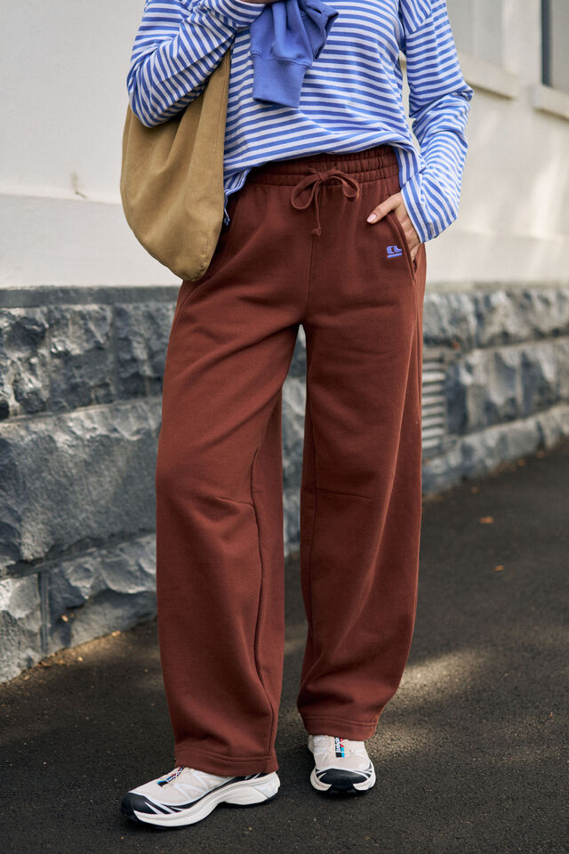 Elise Barrel Trackpant - Burnt Toffee