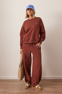 Elise Barrel Trackpant - Burnt Toffee