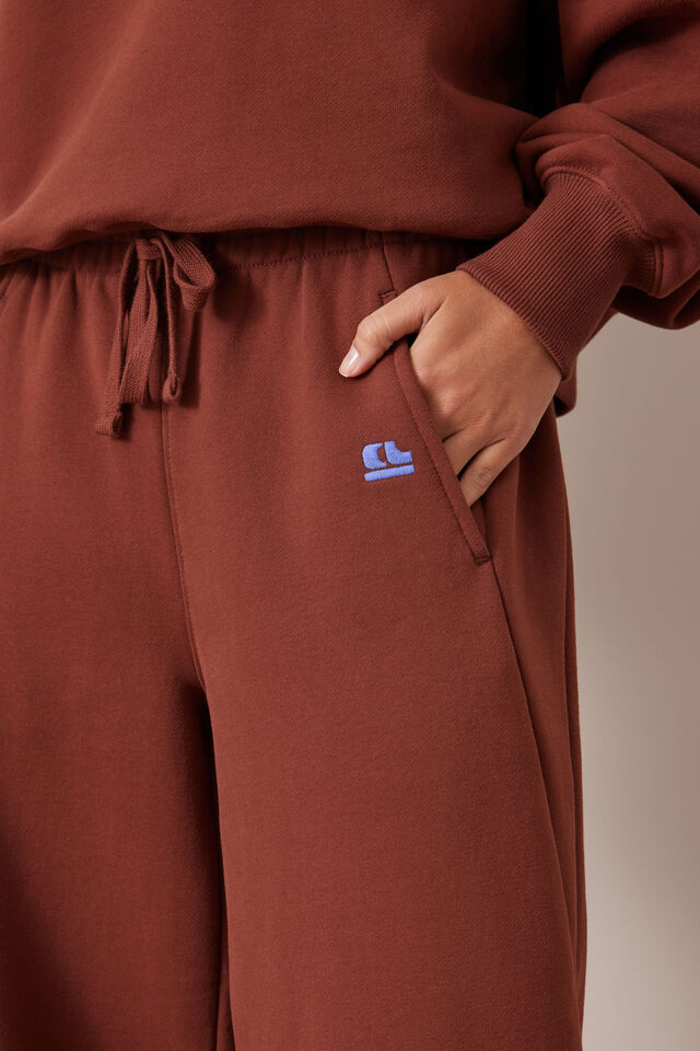 Elise Barrel Trackpant - Burnt Toffee