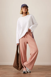 Finn Oversized Long Sleeve Tee - White