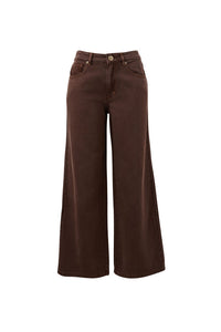 Willow Soft Wide Leg Jean - Chocolate