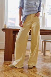 Willow Soft Wide Leg Jean - Butter