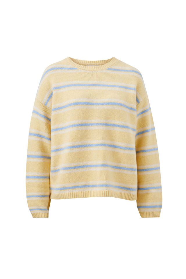 Clem Knit Pullover - Butter Stripe