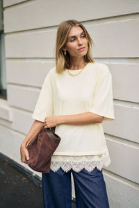 Lacey Tee - Marshmallow