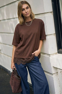 Lacey Tee - Chocolate