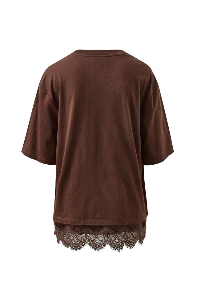 Lacey Tee - Chocolate