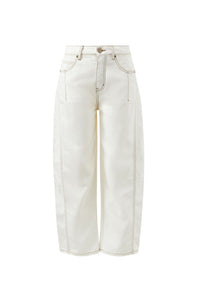 Harper Barrel Jean - Alabaster