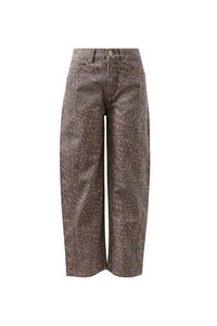 Harper Barrel Jean - Leopard