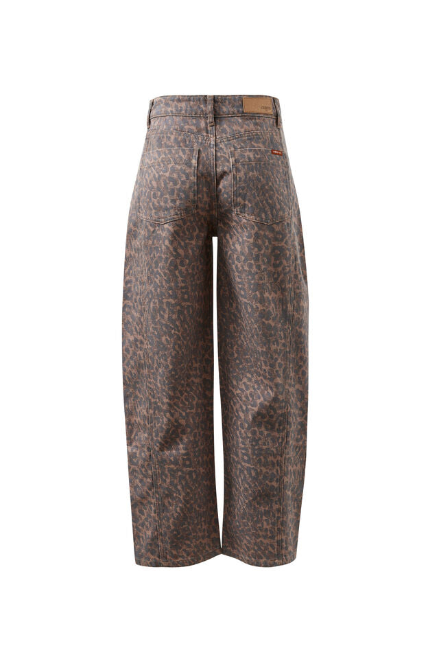 Harper Barrel Jean - Leopard