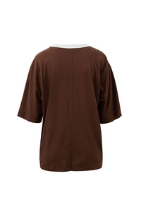 Luna Relaxed Tee - Chocolate Ceres Abstract