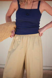 Sophie Rib Singlet - Prussian Blue
