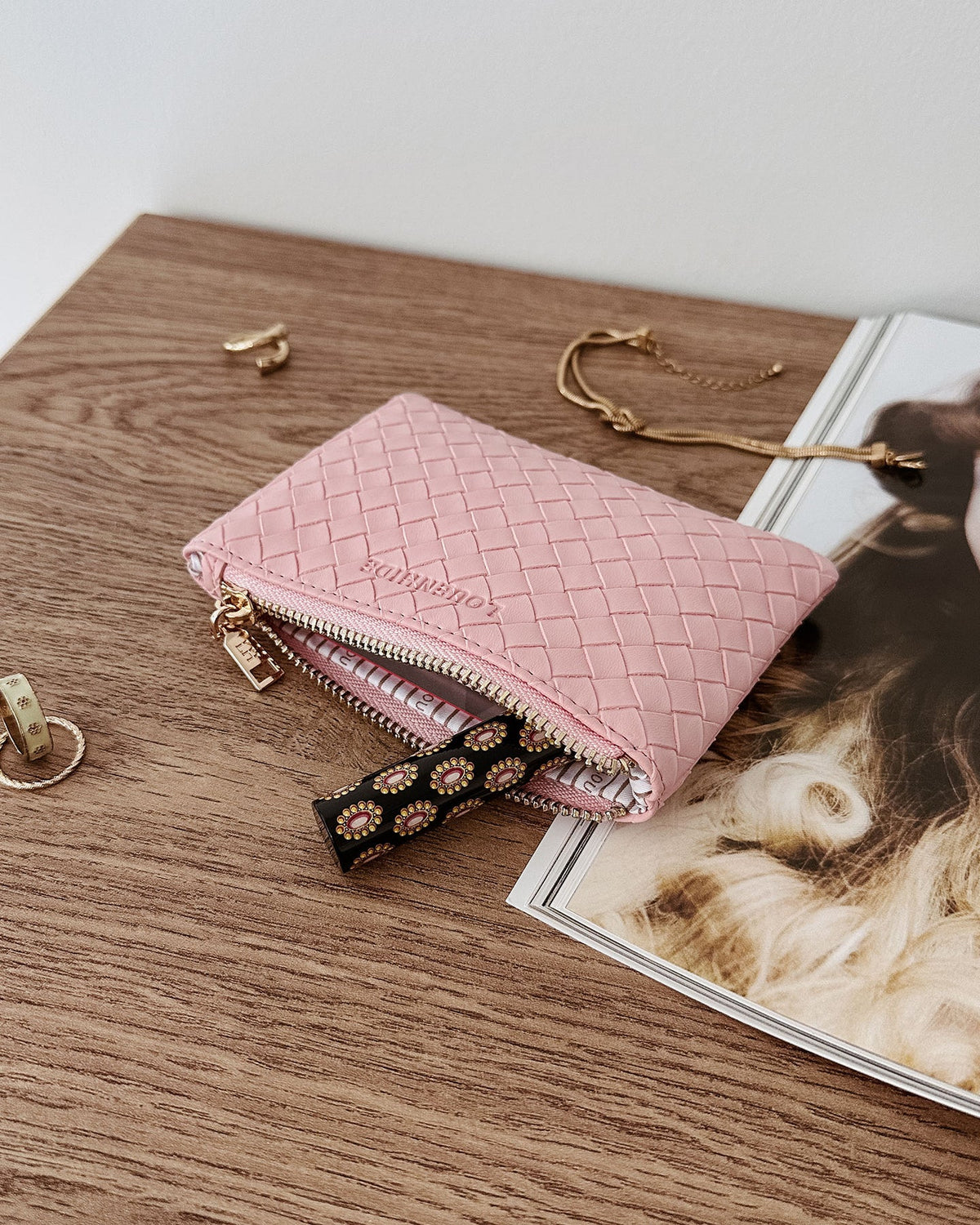 Kuta Purse - Woven Pink