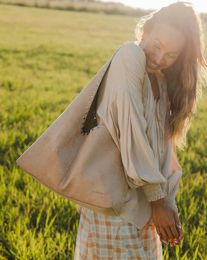 Hailey Suedette Shoulder Bag - Blonde