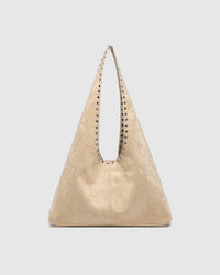 Hailey Suedette Shoulder Bag - Blonde