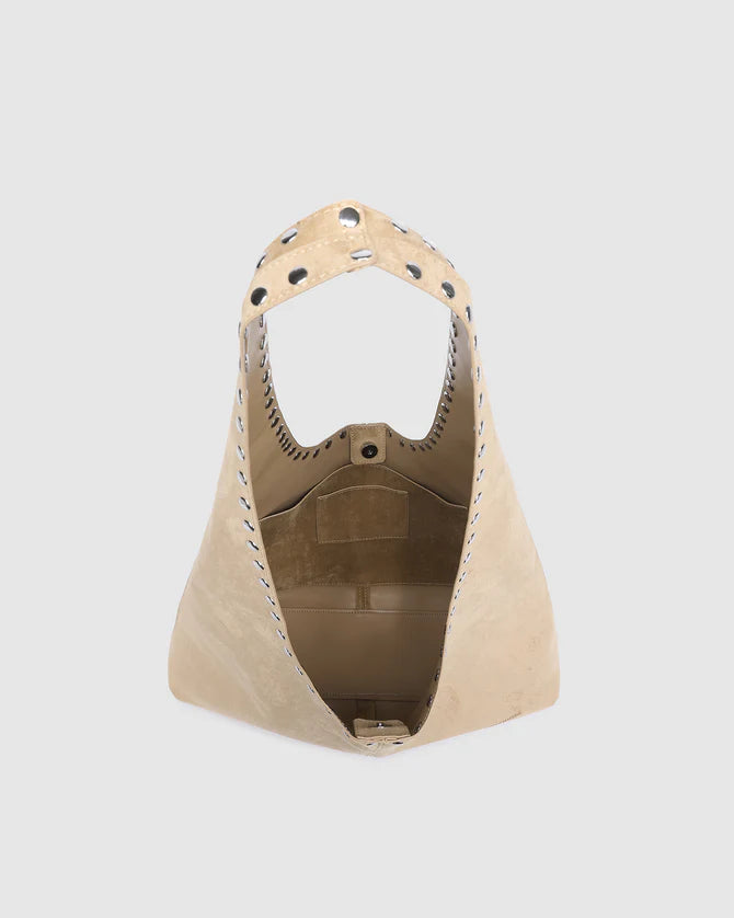 Hailey Suedette Shoulder Bag - Blonde