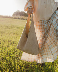 Hailey Suedette Shoulder Bag - Blonde