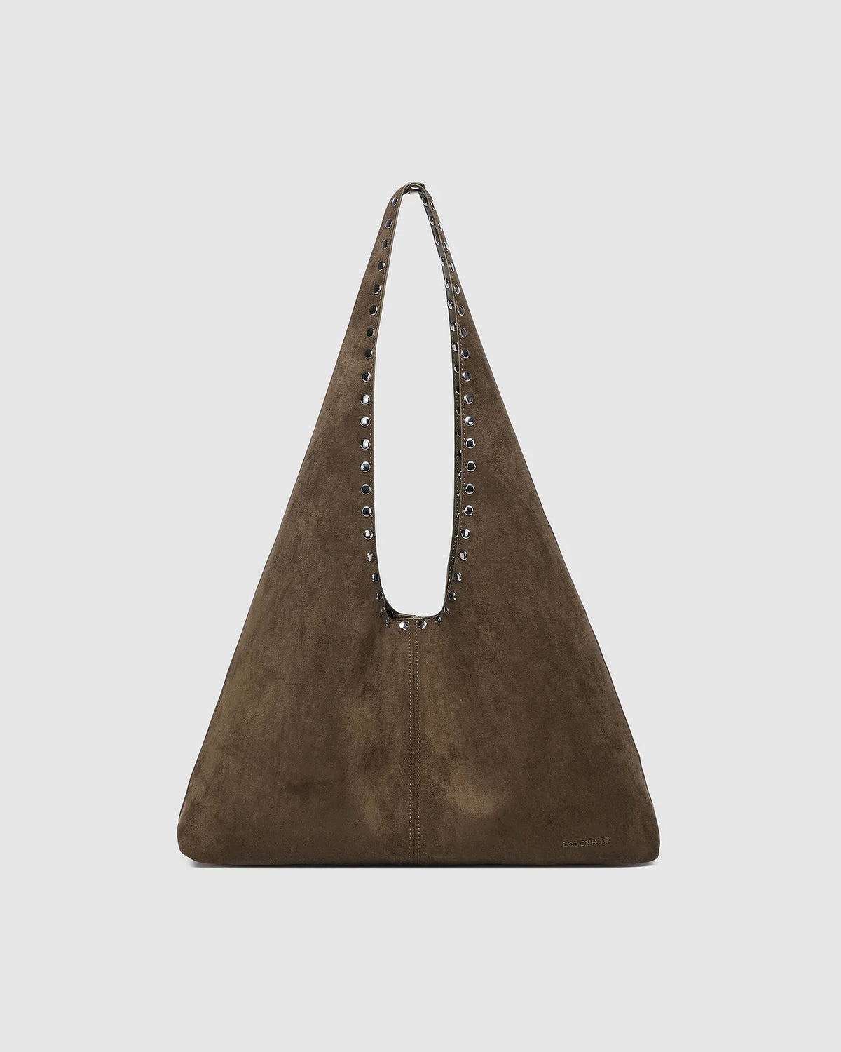 Hailey Suedette Shoulder Bag - Olive Brown