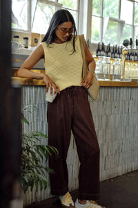 Jessie Barrel Pant - Chocolate