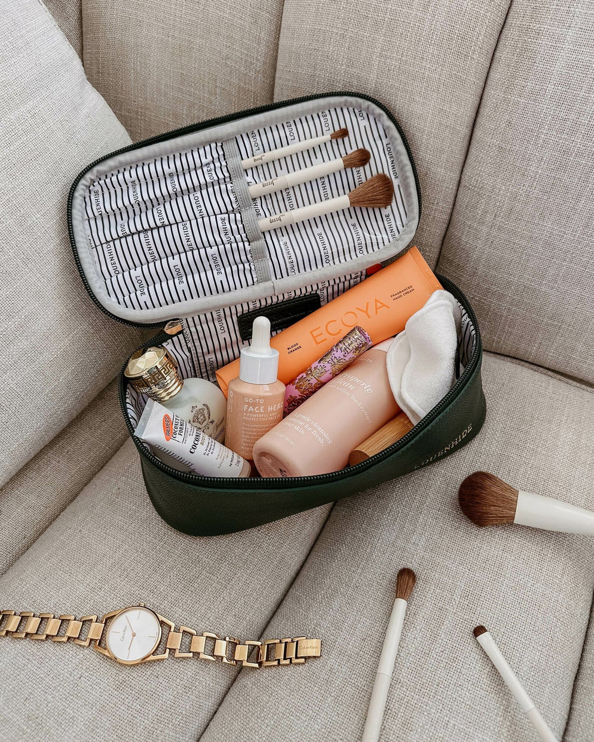 Fifi Cosmetic Case - Forest Green