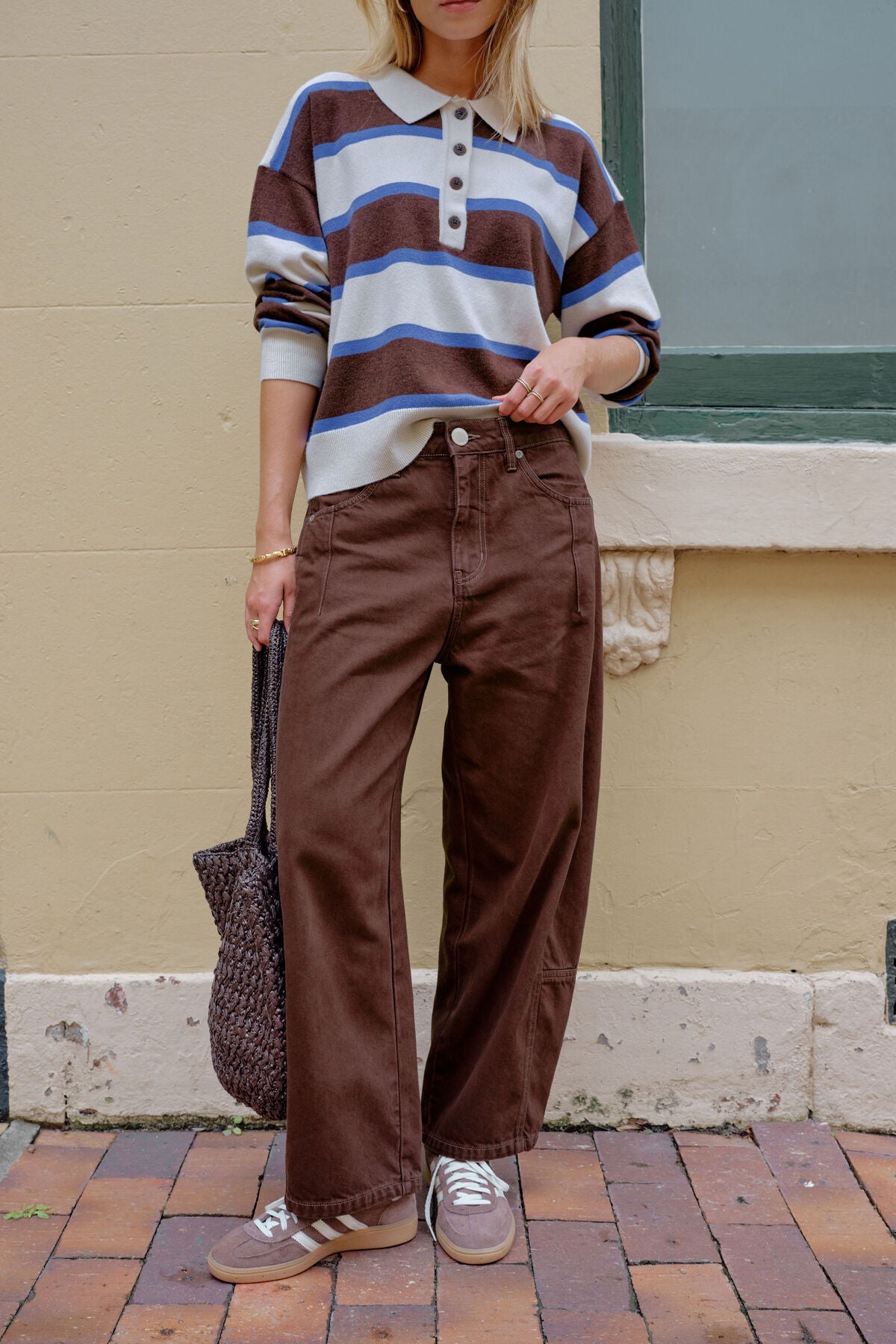 Demi Barrel Jean - Bitter Chocolate