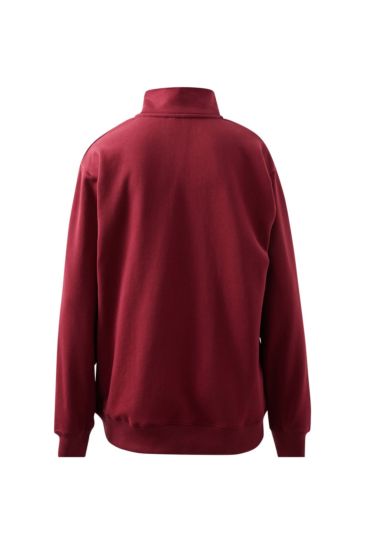 Lonny Oversized Half Zip Sweat - burgundy