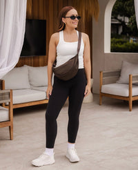 Sylvia Nylon Crossbody Bag - Chocolate