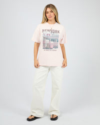 New York Diner Relaxed Tee - Pink
