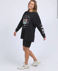 Vibes Long Sleeve Tee Shirt - Washed Black