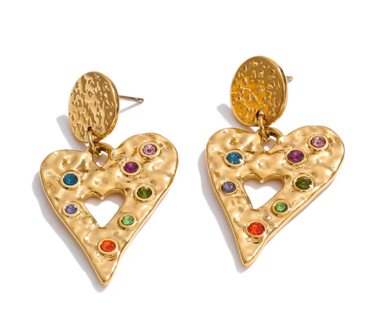 Confetti Heart Earrings