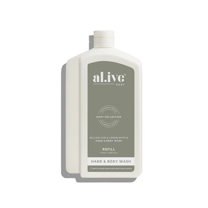 1L Wash Refill - Willow Gum & Lemon Myrtle. Al.ive Body