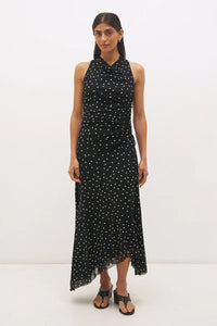 Vesper Spot Dress - Black Base Polka Dot