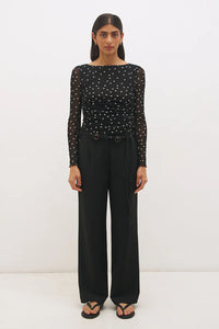 Elira Belted Pant - Black
