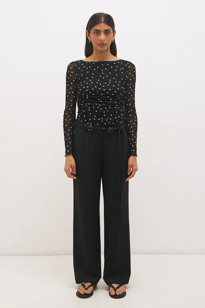Elira Belted Pant - Black