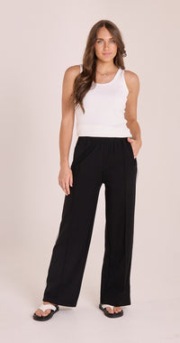 Noah Wide Pant - Black Stripe