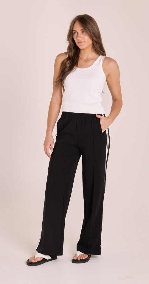 Noah Wide Pant - Black Stripe