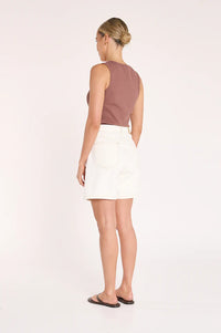 Grace Denim Short - Cream