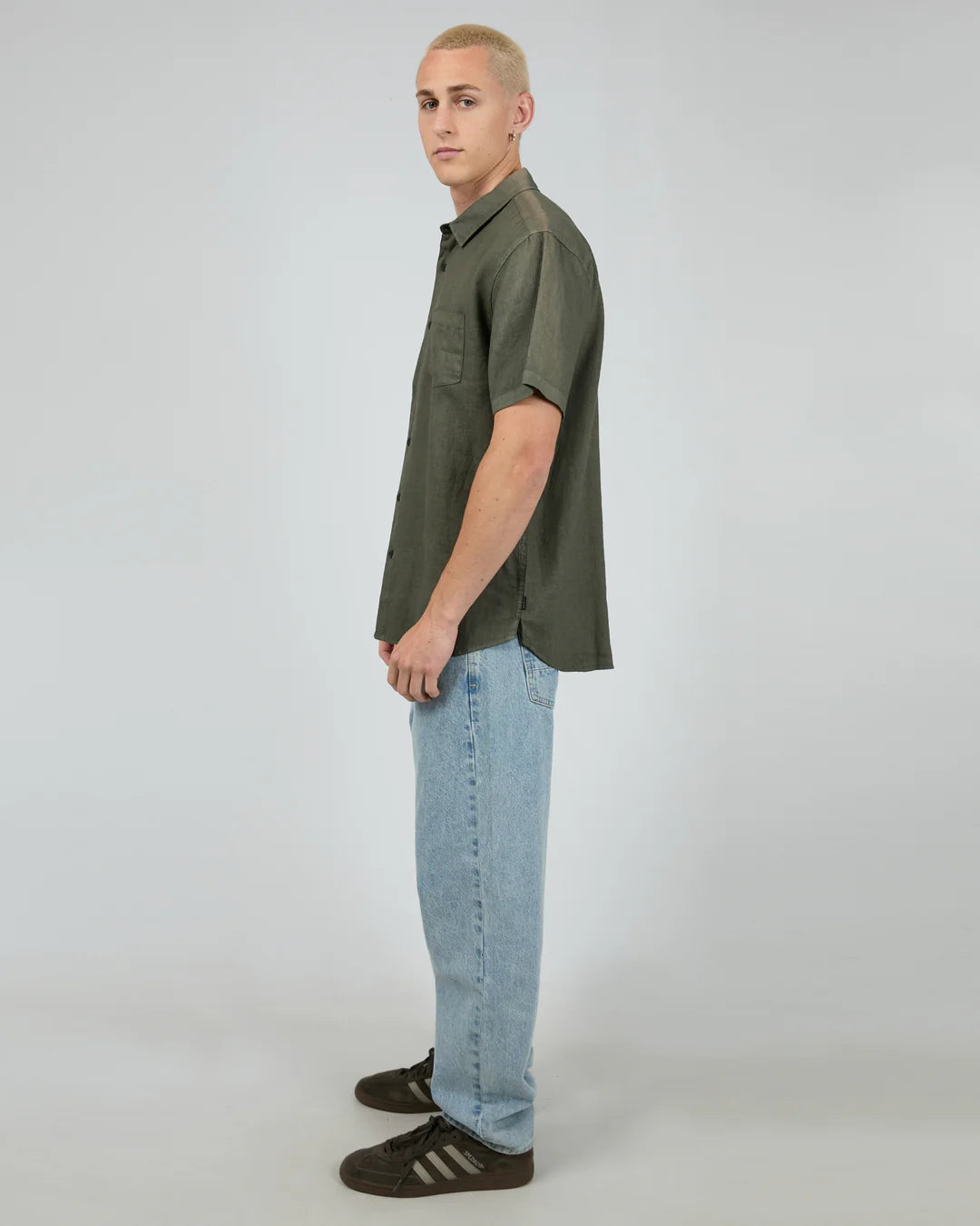 Linen Short Sleeve Shirt II - Khaki