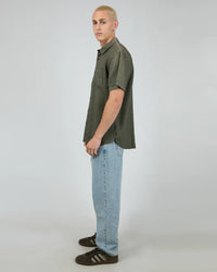 Linen Short Sleeve Shirt II - Khaki