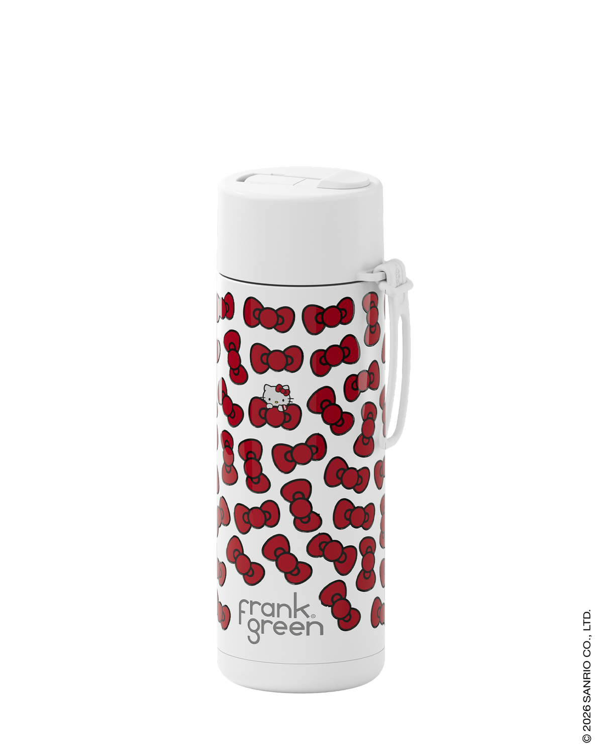 20oz Reusable Bottle Hello Kitty with Flip Straw Lid (Bow Edition)
