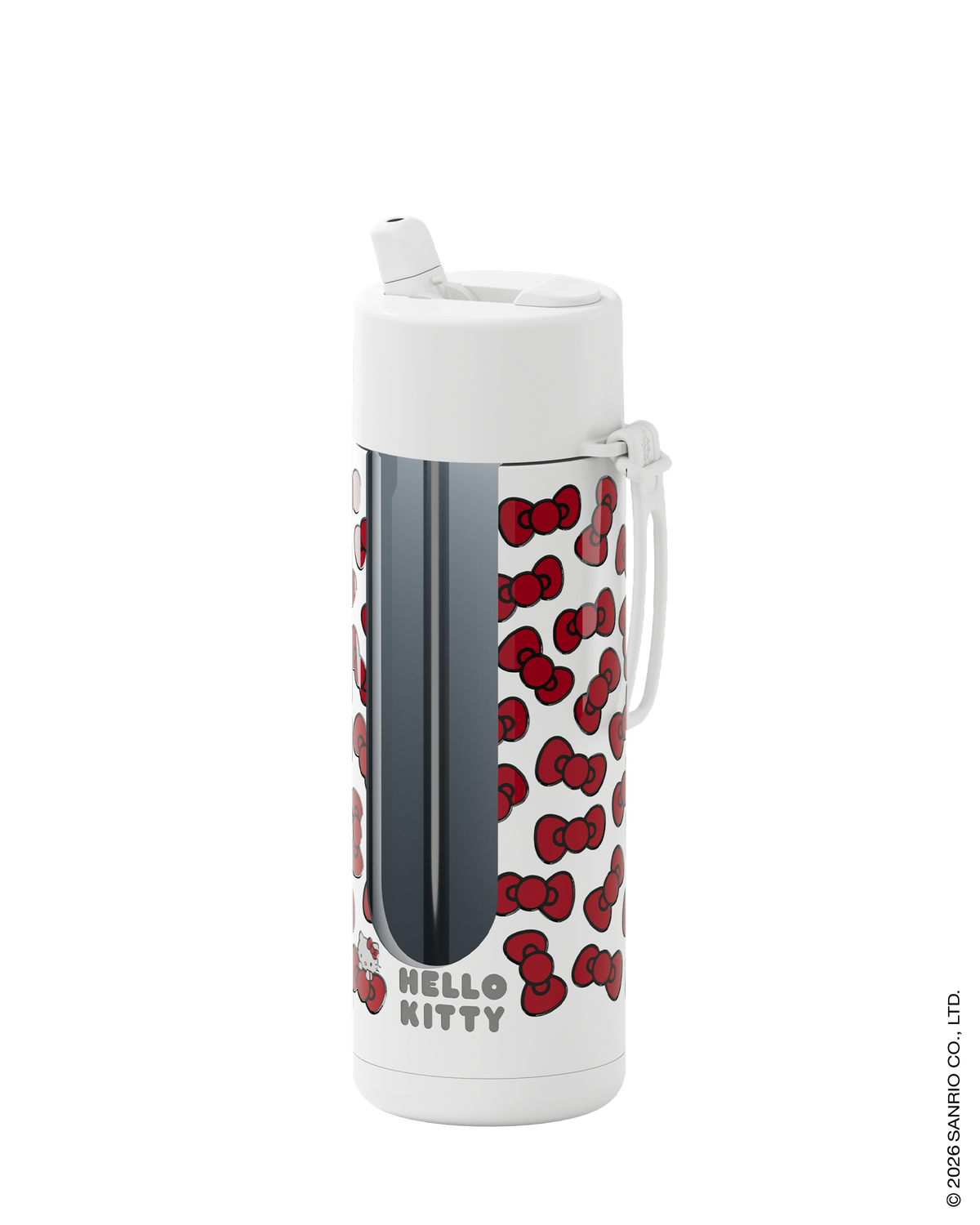 20oz Reusable Bottle Hello Kitty with Flip Straw Lid (Bow Edition)
